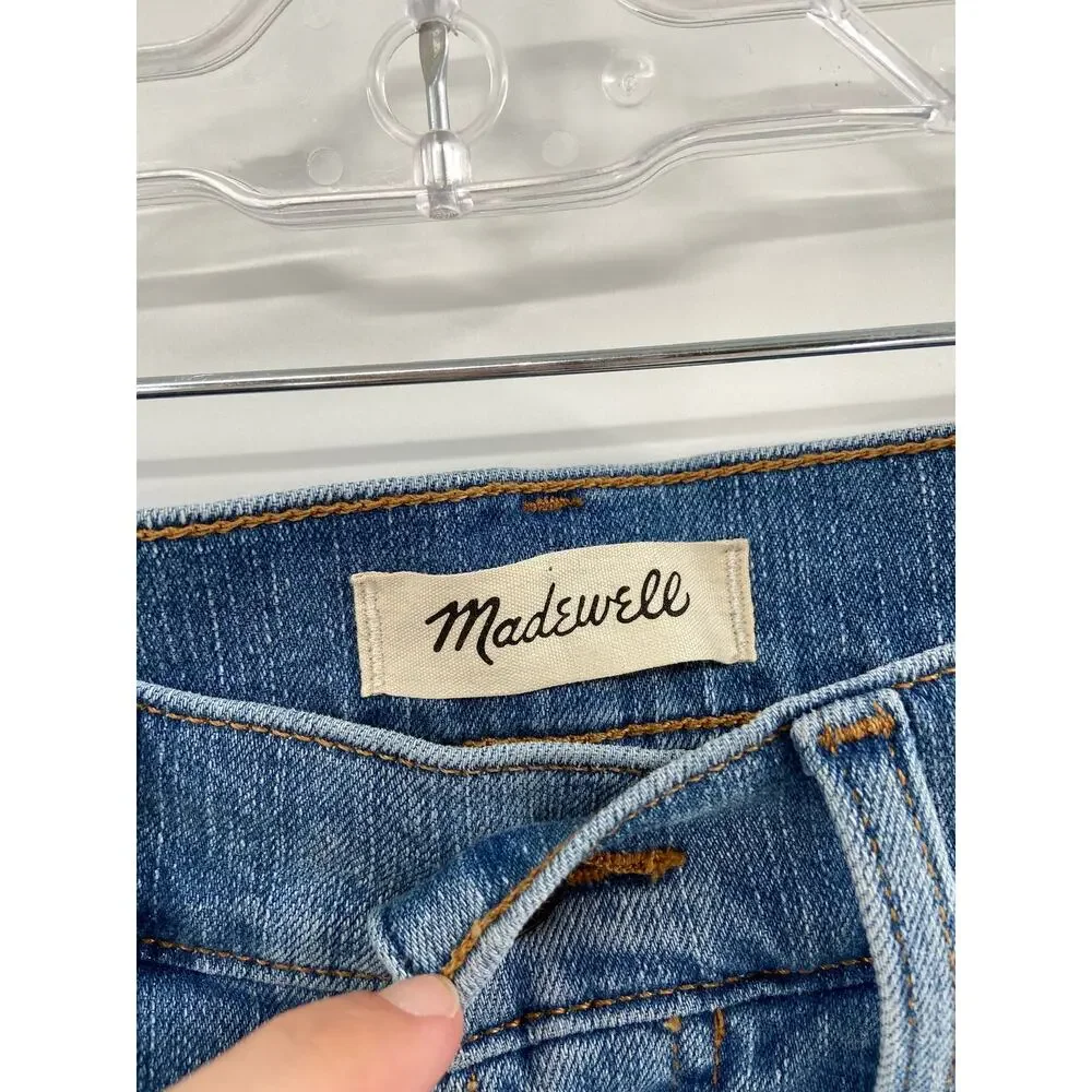 Madewell The Perfect Vintage Jean Distressed Medium Blue Wash‎ Stretch Denim 26